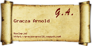 Gracza Arnold névjegykártya
